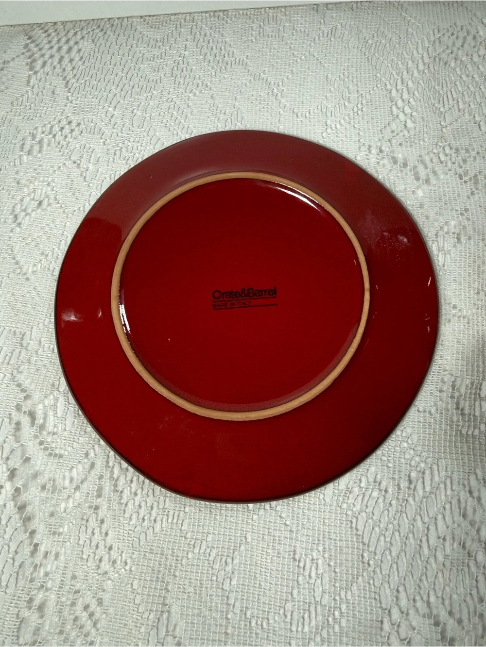 Carmen Broccato collection by Crate&Barrel Red Jumbo Mug & Plate